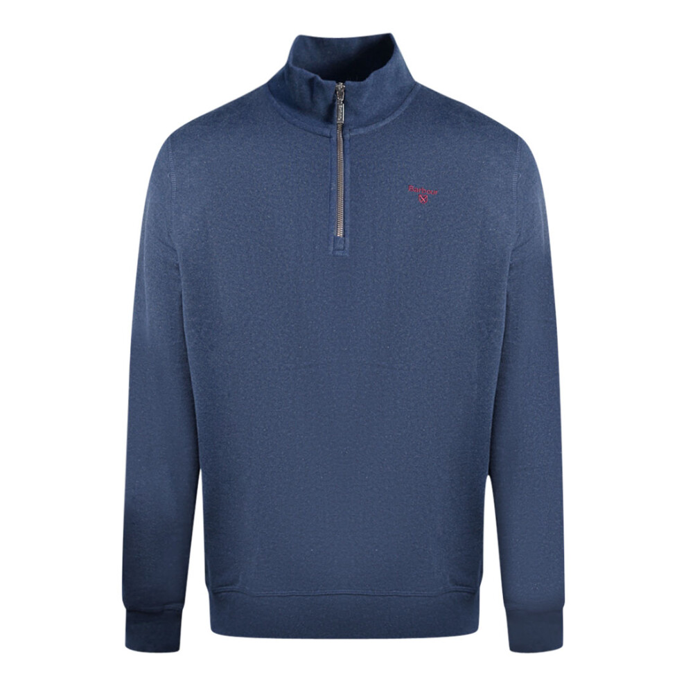 Barbour Starbeck Half Zip Navy Blue Sweatshirt 