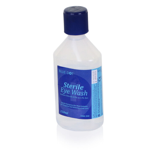 BLUE DOT EYEWASH BOTTLE 250ML CLEAR