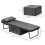Homcom HOMCOM Convertible Sleeper Chair with Pillow and Side Pockets, Charcoal Grey 2