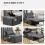 Homcom HOMCOM Folding Sleeper Chair Bed with Pillow and Side Pockets, Charcoal Grey 4