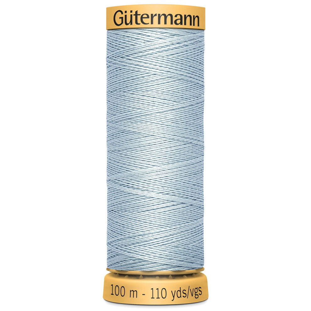 Gutermann Natural Cotton Thread 110yd-Light Blue Dawn 103C-7521