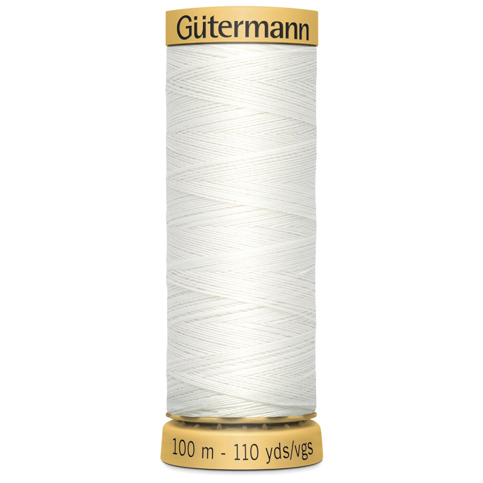 Gutermann Natural Cotton Thread 110yd-Nu White 103C-1006