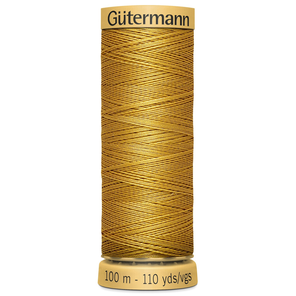 Gutermann Natural Cotton Thread 110yd-Dark Yellow 103C-1680