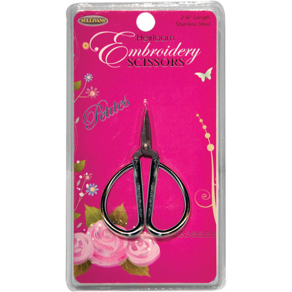 Sullivans Heirloom Petites Embroidery Scissors 2.25"-Silver 39984 739301399840