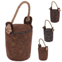 GEEZY Heavy Weighted Door Stop Indoor Leather Door Stopper Cube with Handle Non-Slip