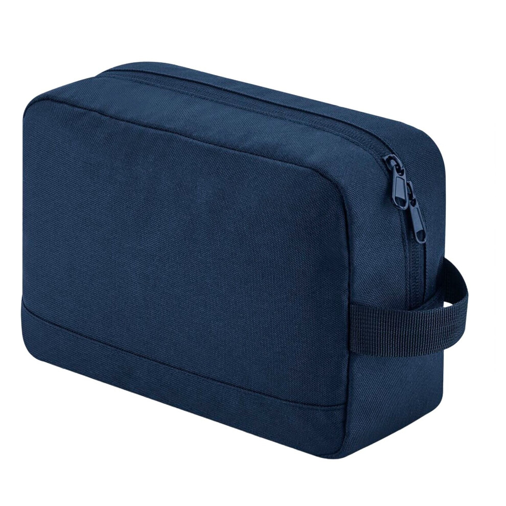 (One Size, Navy Blue) Bagbase Essential Recycled Toiletry Bag