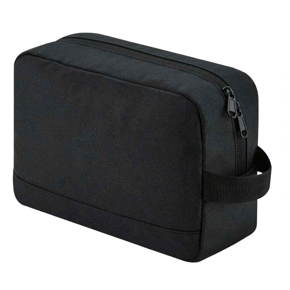 (One Size, Black) Bagbase Essential Recycled Toiletry Bag