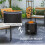 Outsunny Outsunny 45cm Smokeless Wood Burning Firepit Metal Fire Pit, Black 4
