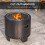 Outsunny Outsunny 45cm Smokeless Wood Burning Firepit Metal Fire Pit, Black 5