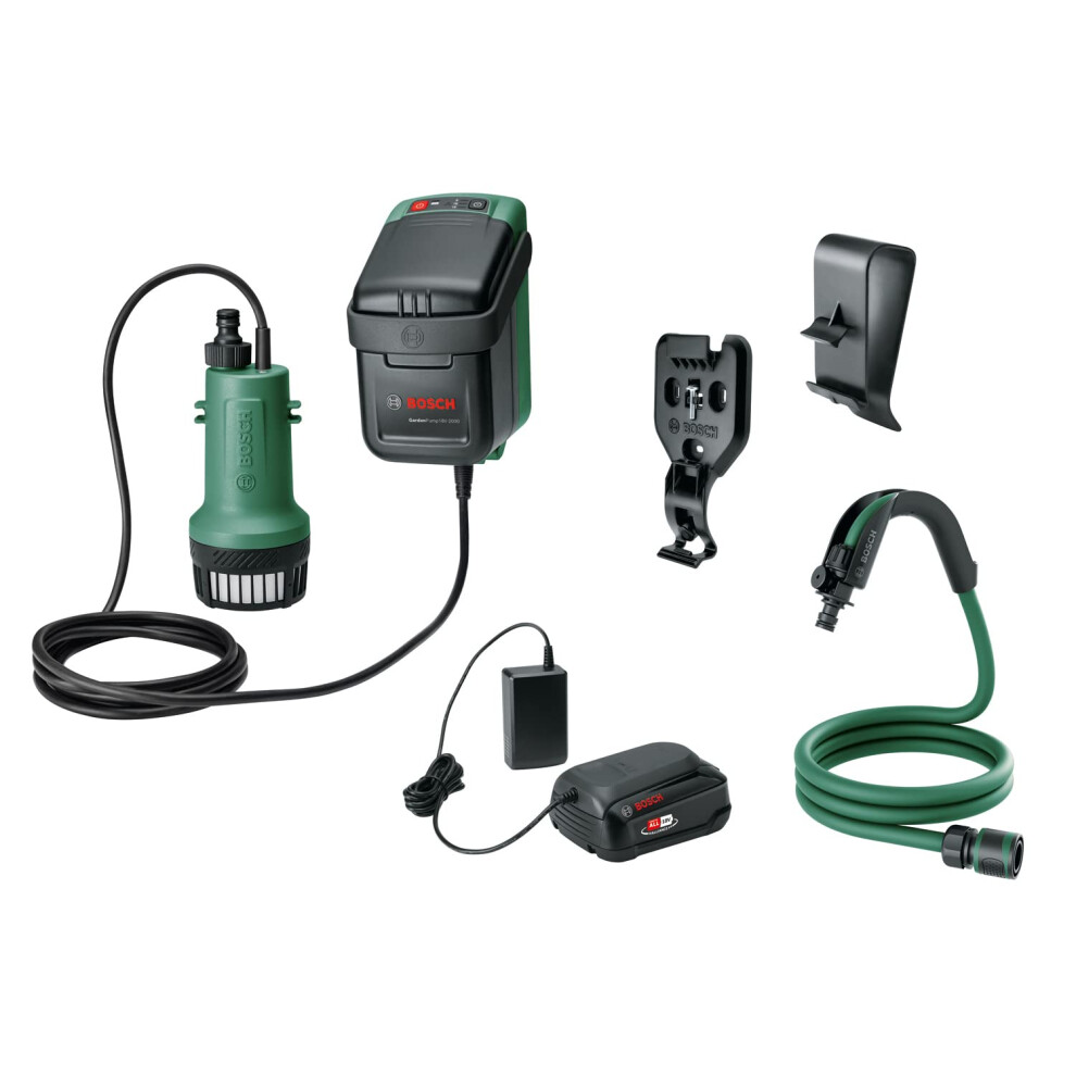 Bosch Home And Garden Cordless Submersible Water Pump Gardenpump 18V-2000 (1X Battery, 18 Volt System, In Carton Packaging)