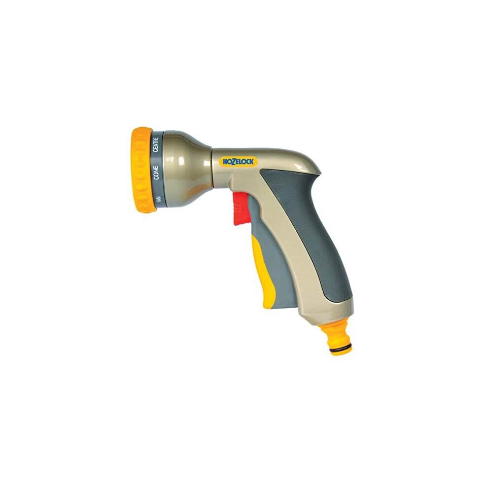 HOZELOCK - Multi-Jet Spray Gun Plus : Ergonomic, Extremely Compact Metal Multi-task Gun for Ease of Use, Lockable: 9 Spray Patterns [2691P6001]