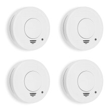Smartwares Optical Smoke Detector, 10 Years Lifetime, 1 Years Battery, Test & Silence Button, 4 Pack