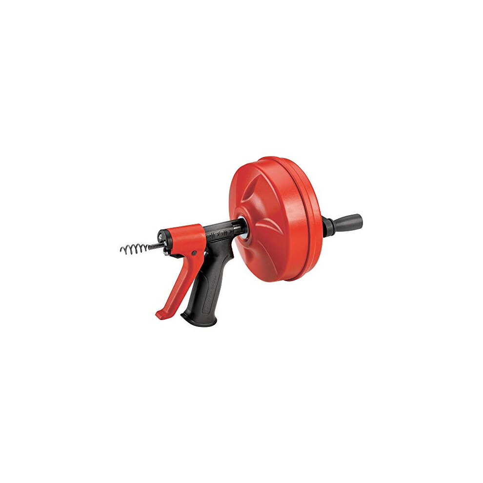 RIDGID 57043 Power Spin with AUTOFEED, Maxcore Drain Cleaner Cable, and Bulb Drain Auger to Remove Drain Clogs