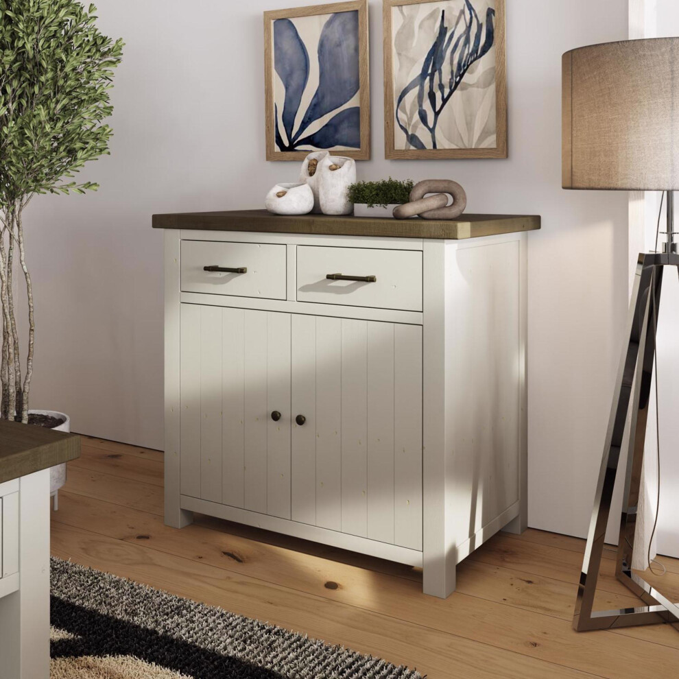 FWStyle 2 Door 2 Drawer  Sideboard Solid Reclaimed Pine Living Room Furniture