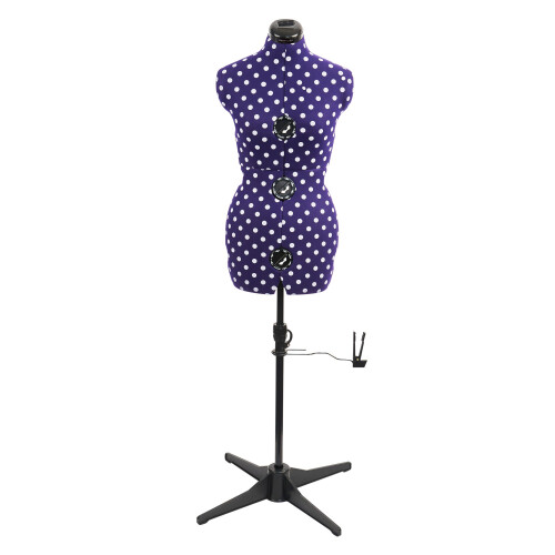 Adjustable Dressmakers Dummy - Purple Polka Dot. Available in 4 Sizes. 1