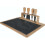 Plateau à fromages - Ensemble de Dégustation - Bambou - Ardoise - 5 pièces - Noir 1