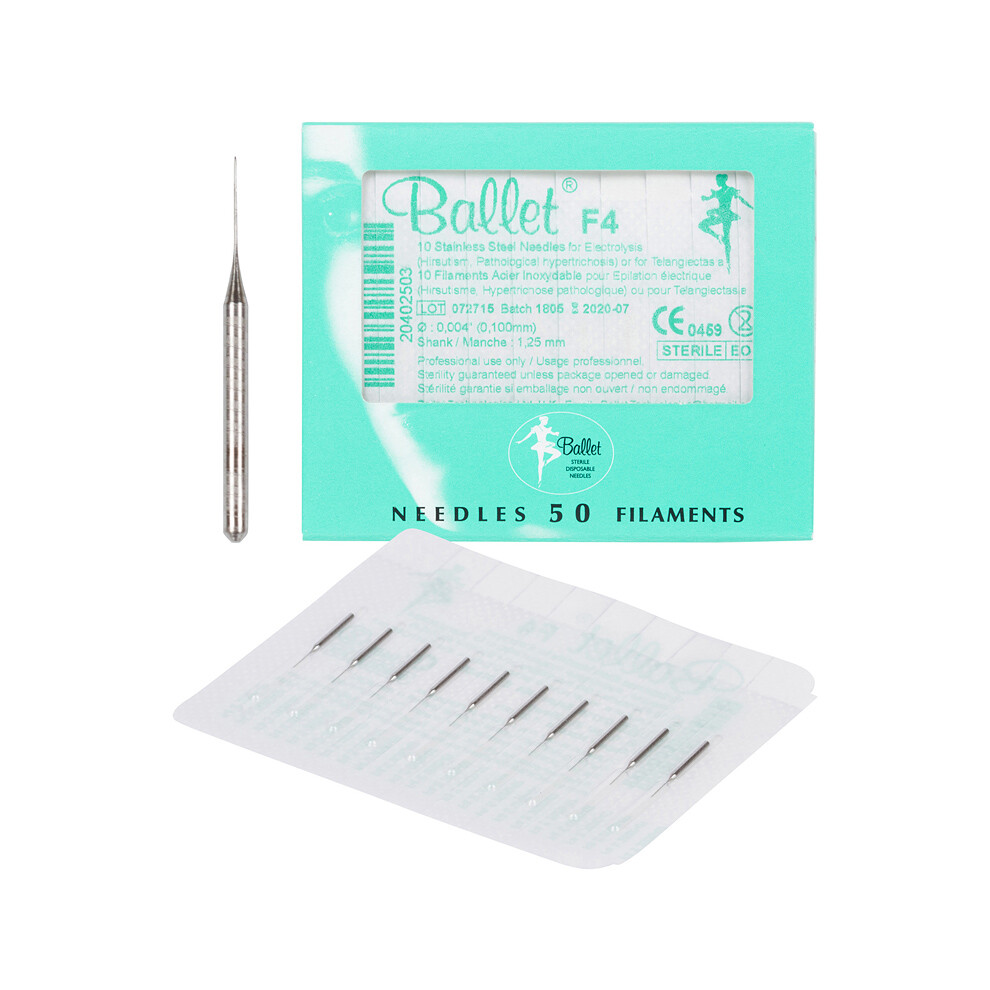 Ballet Electrolysis Needles Stainless Steel F4 (50)