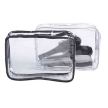 Sibel Transparent Toiletry Bag With Black Piping