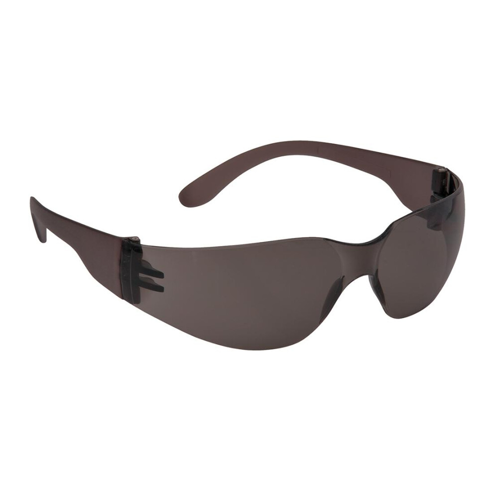 (One Size, Black) Portwest Wrap Around Safety Glasses