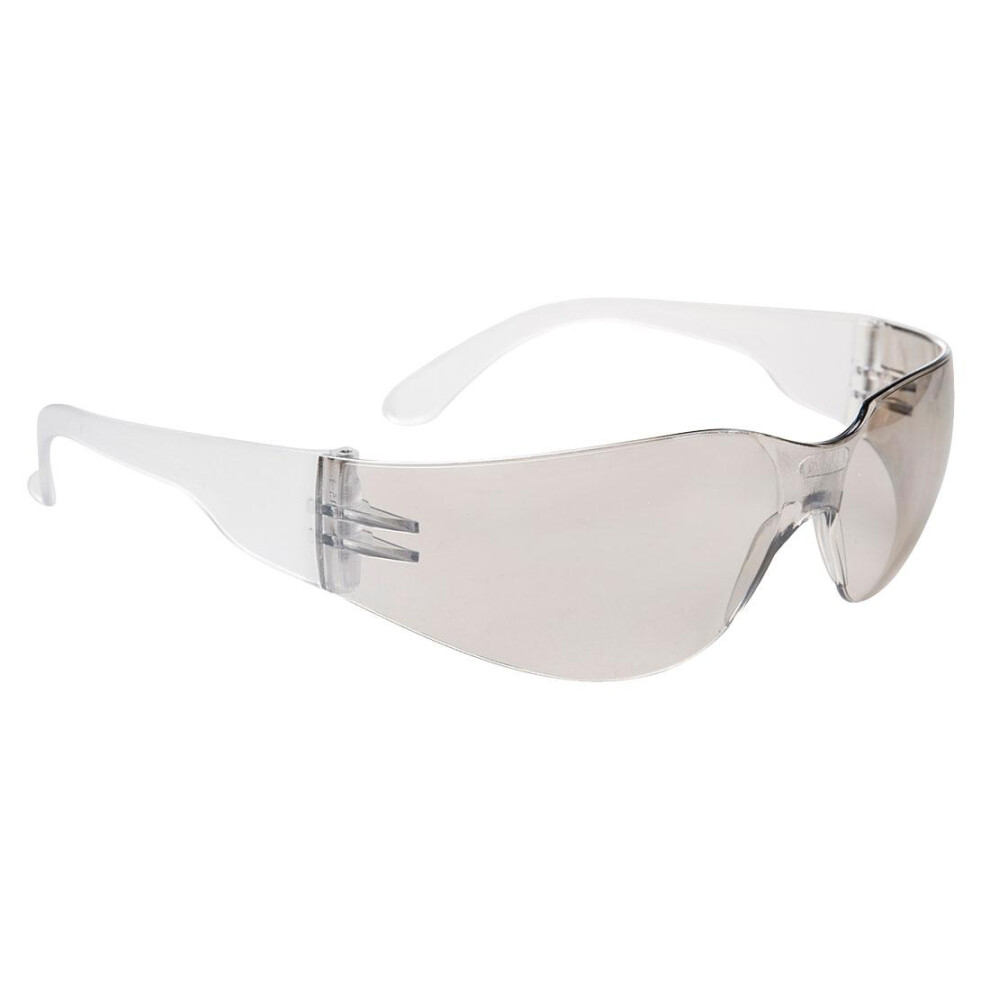 (One Size, Mirror) Portwest Wrap Around Safety Glasses