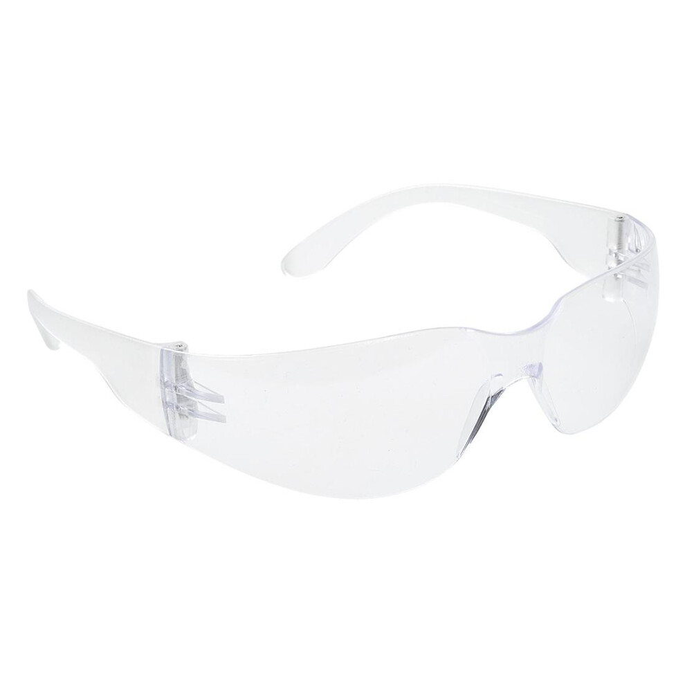 (One Size, Clear) Portwest Wrap Around Safety Glasses