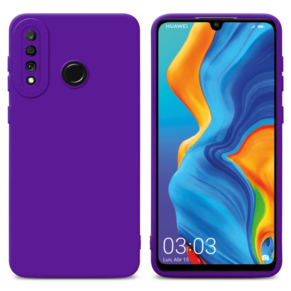 (FLUID DARK PURPLE) Cadorabo Case for Huawei P30 LITE Protective Cover made of flexible TPU Etui silicone