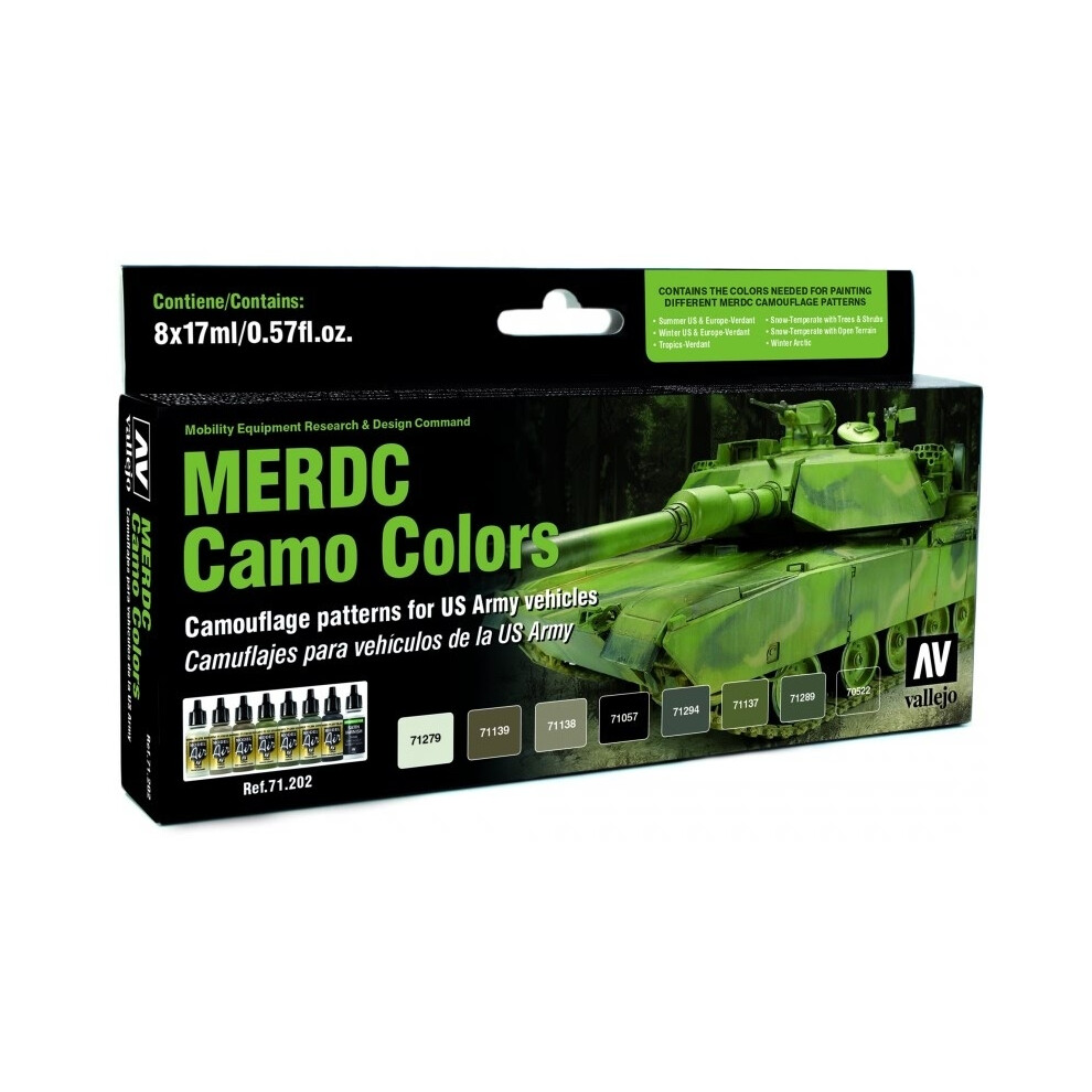 VAL71202 - AV Vallejo Model Air Set - MERDC Camo colours x 8