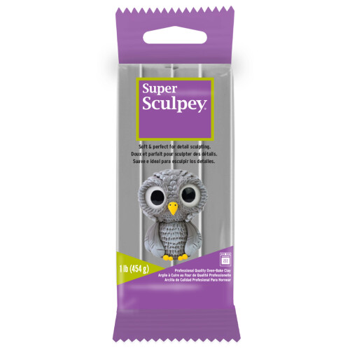 Super Sculpey Polymer Clay 1lb-Gray SS1GRAY