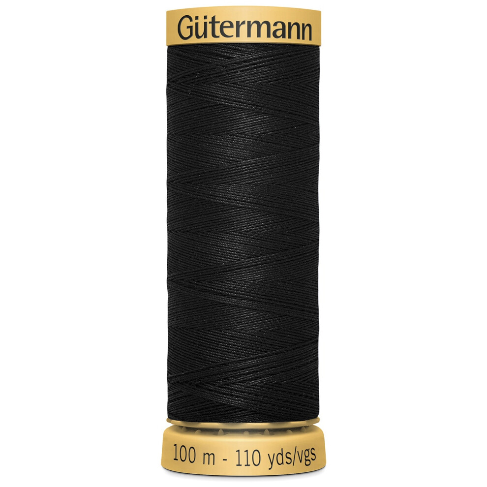 Gutermann Natural Cotton Thread 110yd-Black 103C-1001