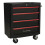 Sealey Sealey Ap28204Br Rollcab 4 Drawer Retro Style- Black/Red Anodised Drawer Pulls 1