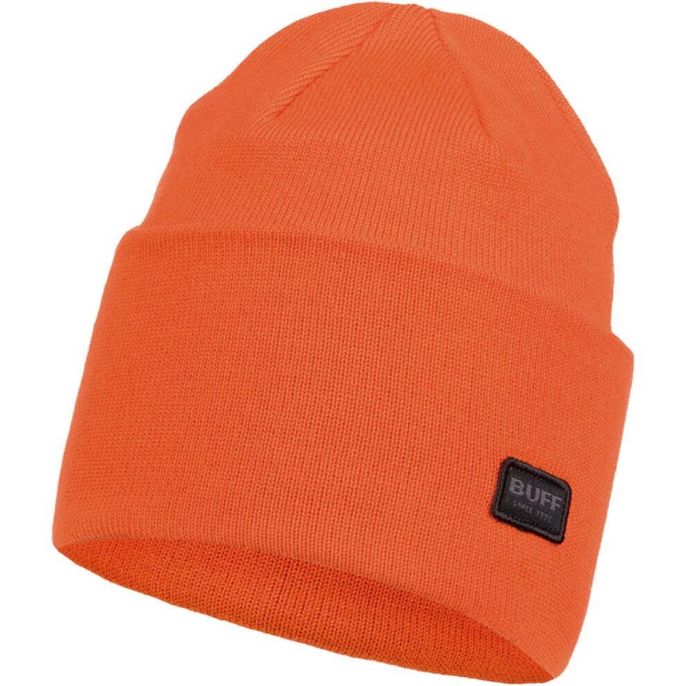 (One Size, Tangerine) Buff Unisex Knitted Warm Winter Beanie Hat