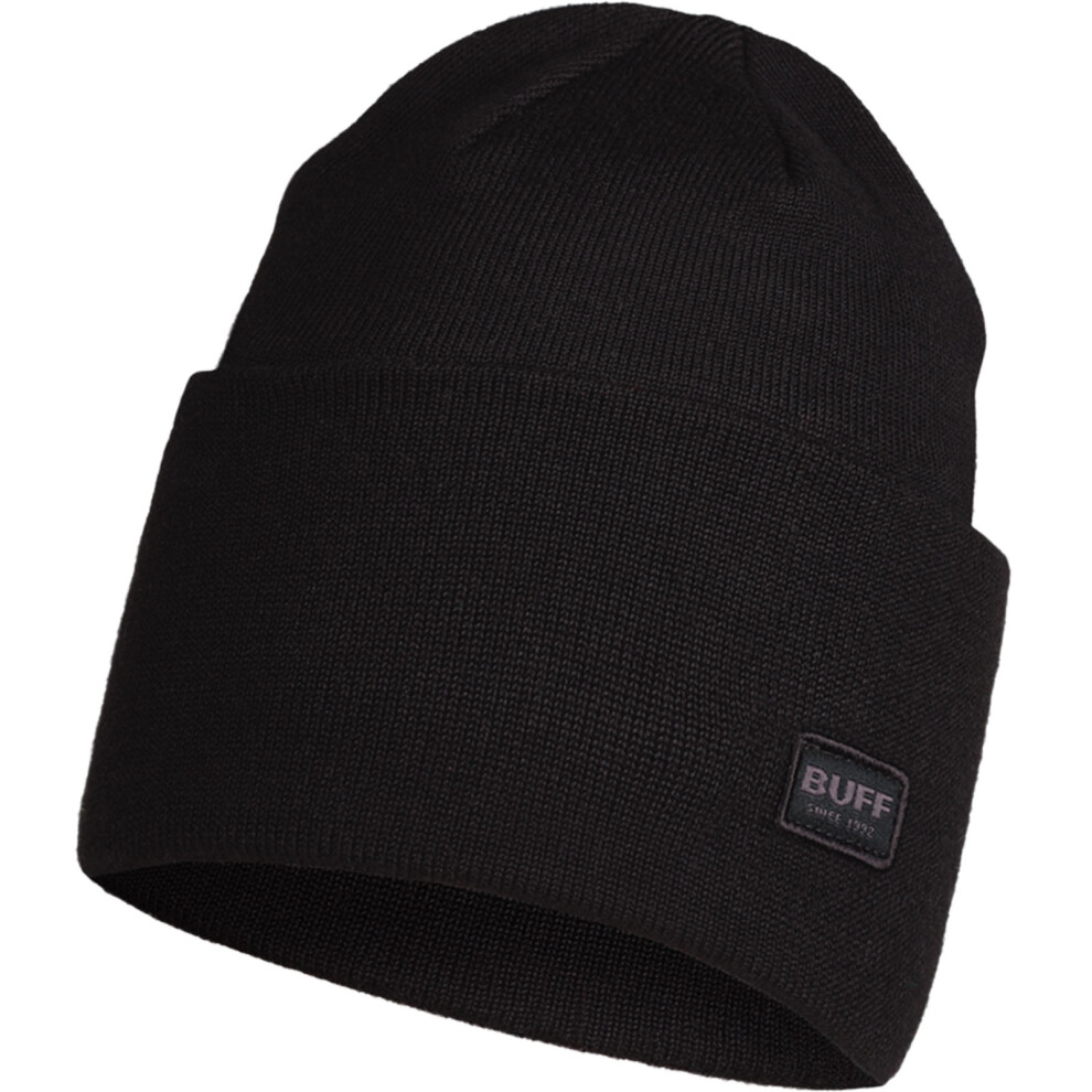 (One Size, Black) Buff Unisex Knitted Warm Winter Beanie Hat