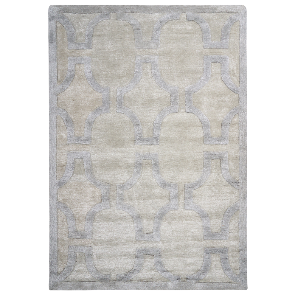 Viscose Area Rug 160 x 230 cm Beige and Grey GWANI