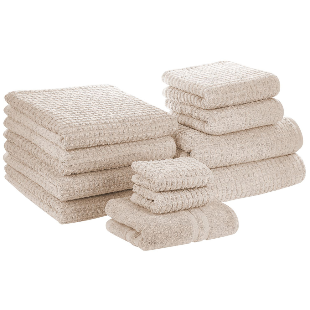 Set of 11 Towels ATAI Cotton Beige