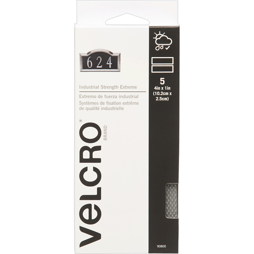 VELCRO(R) Brand Industrial Strength Extreme Fasteners 4"X1"-Titanium 90800