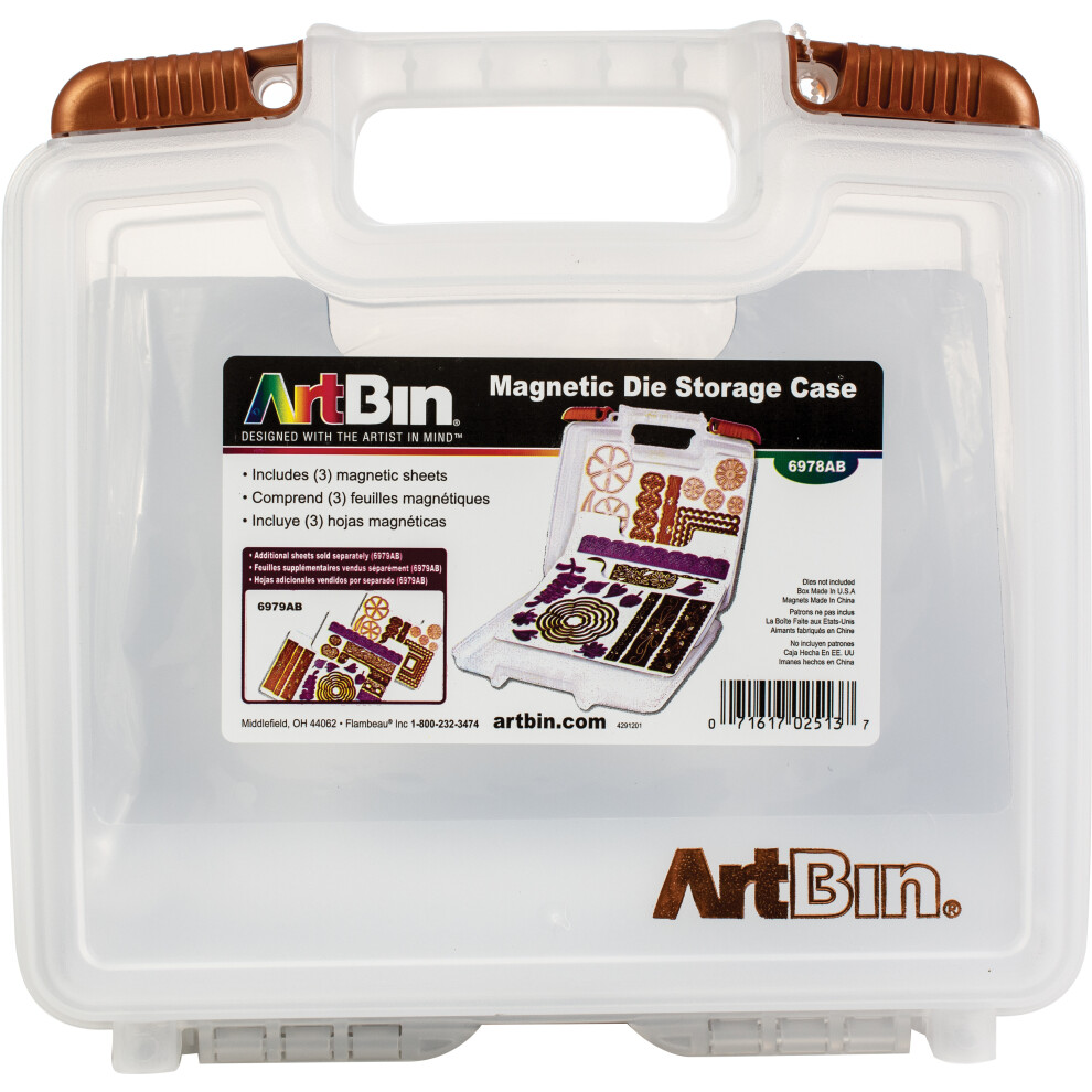 ArtBin Magnetic Die Storage W/3 Sheets-10.25"X3.25"X9.625" Translucent 6978AB