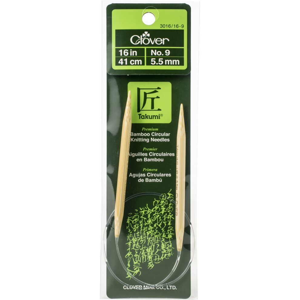 Takumi Bamboo Circular Knitting Needles 16"-Size 9/5.5mm 1616-9