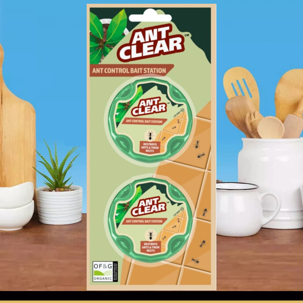 Ant Clear Ant Bait Stations Ready To Use Ant and Nest Control 2 x 10g