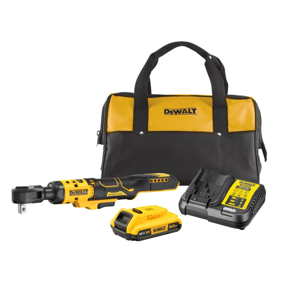 DeWALT DCF512D1 18v XR 1/2in Open Head Ratchet with 2 Ah Battery DCB183