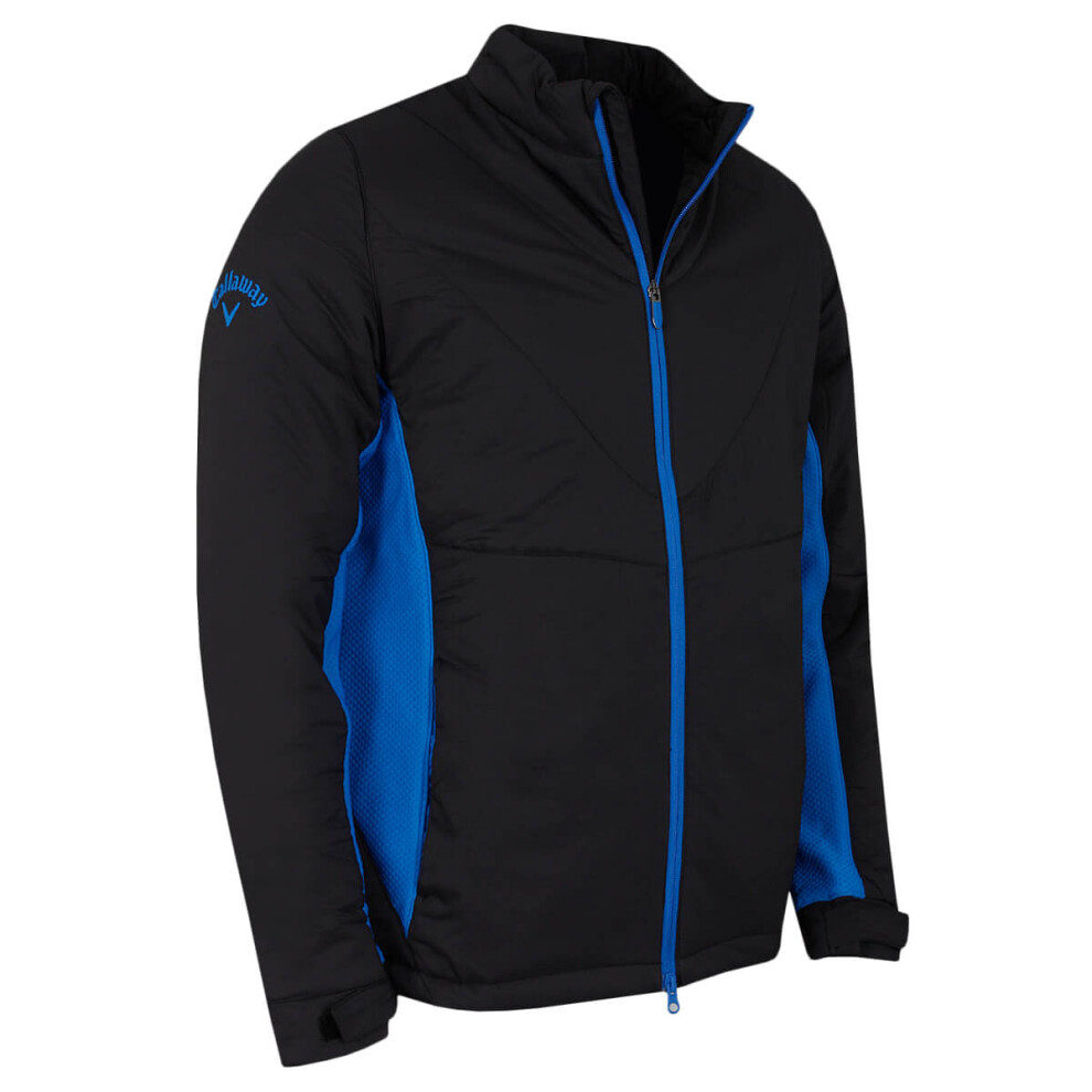 Callaway (S, Caviar) Golf Mens Mixed Media Insulated Swing Tech Thermal Jacket