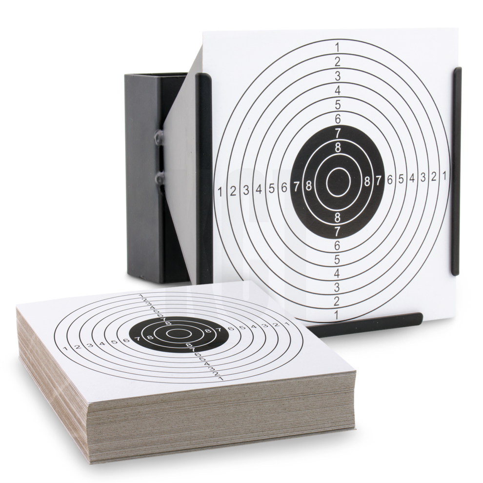 Kct 14Cm Shooting Funnel Target Holder For Airsoft Air Rifle Practice + 100 Targets