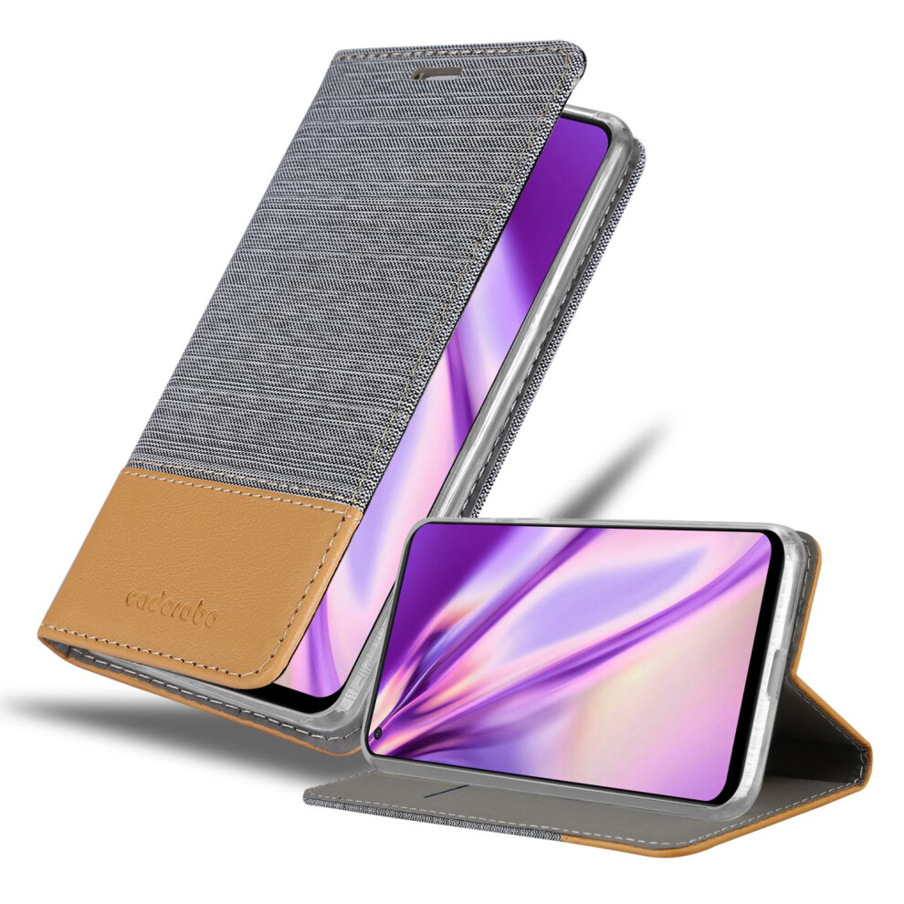 (Grey) Cadorabo Case for Oppo A94 5G Cover Book Wallet Protection PU Leather Flip Magnetic Etui-image-OPC-P9NFQ7D-NEW