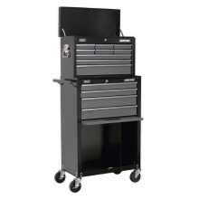 Sealey Ap2513B Topchest & Rollcab Combi 13 Drawer Ball Bearing Runner Black/Grey