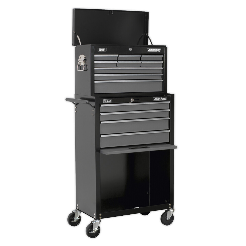 Sealey Ap2513B Topchest & Rollcab Combi 13 Drawer Ball Bearing Runner Black/Grey