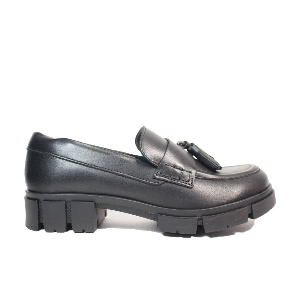 Teala Loafer | Black Leather | Womens Smart Loafers