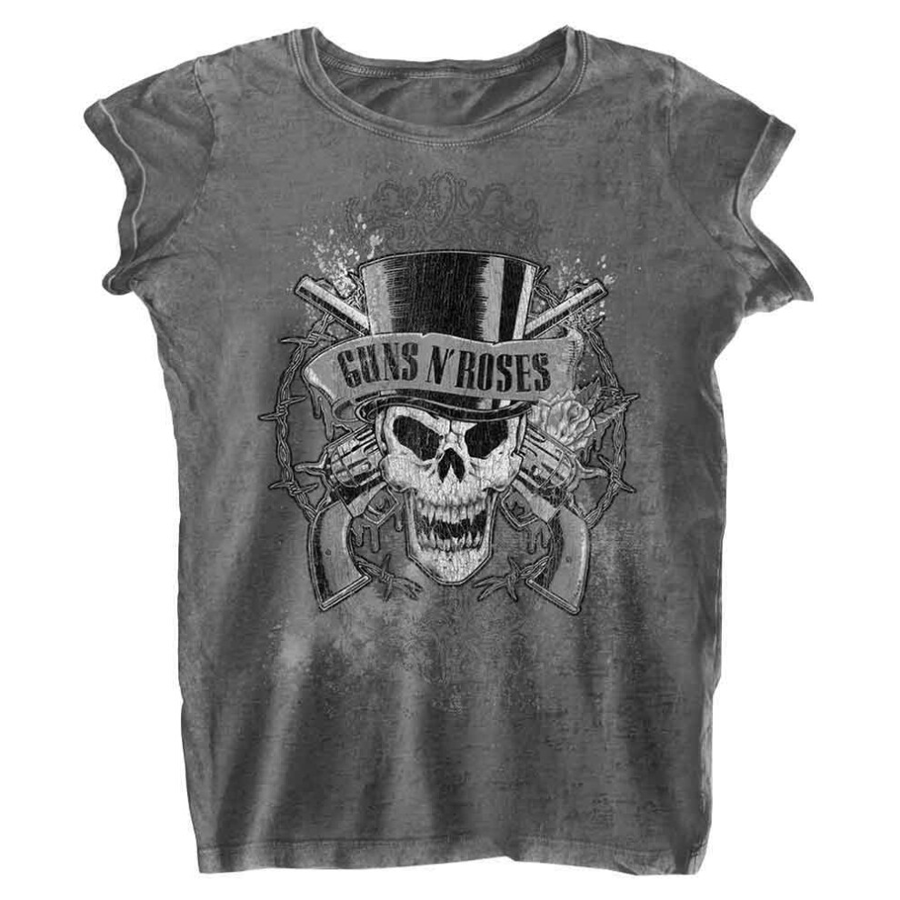 Faded Skull Burnout T Shirt