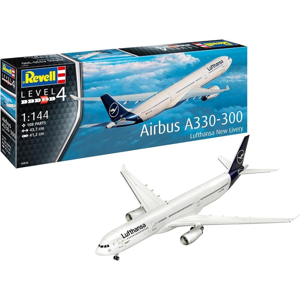 03816 Airbus A330 300   Lufthansa New Livery 1:144 Plastic Model Kit