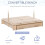 Outsunny Outsunny Kids Square Wooden Sandpit Children Cabana Sandbox Outdoor Playset 2