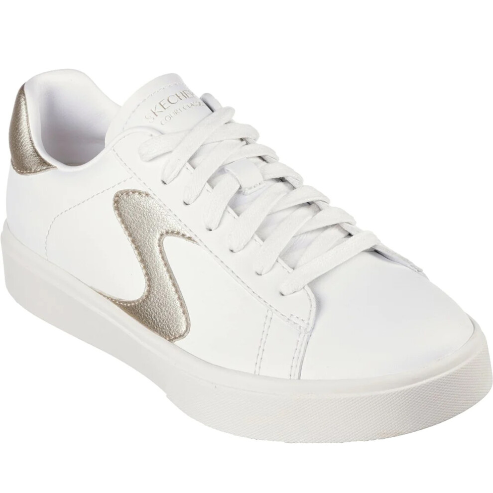 (6 UK, White/Gold) Skechers Womens/Ladies Eden LX Beaming Glory Trainers