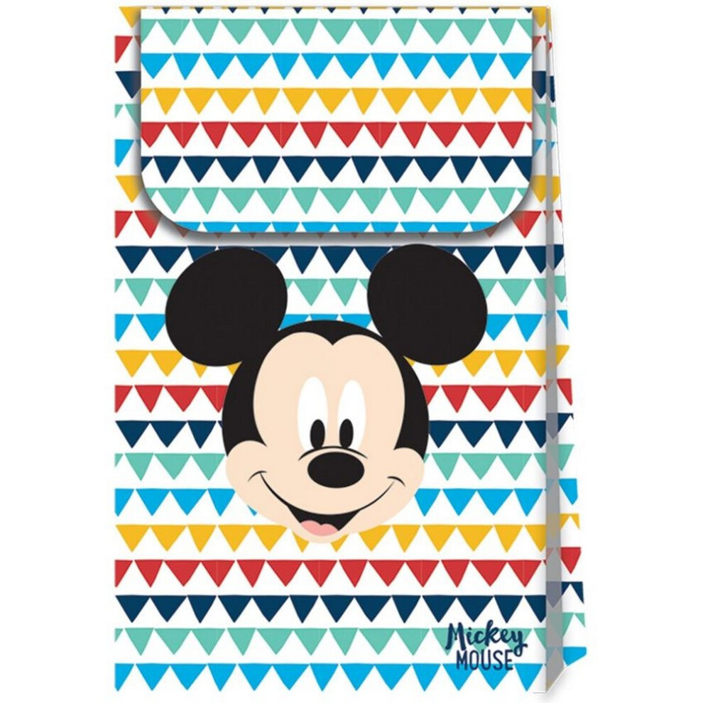 Triangle Paper Mickey Mouse Party Bags (Pack Of 6)